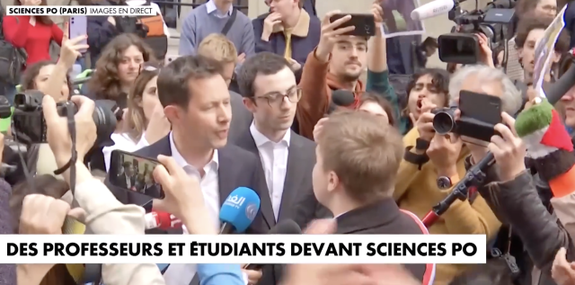 Confrontation entre François-Xavier Bellamy et Louis Boyard à Sciences Po Paris