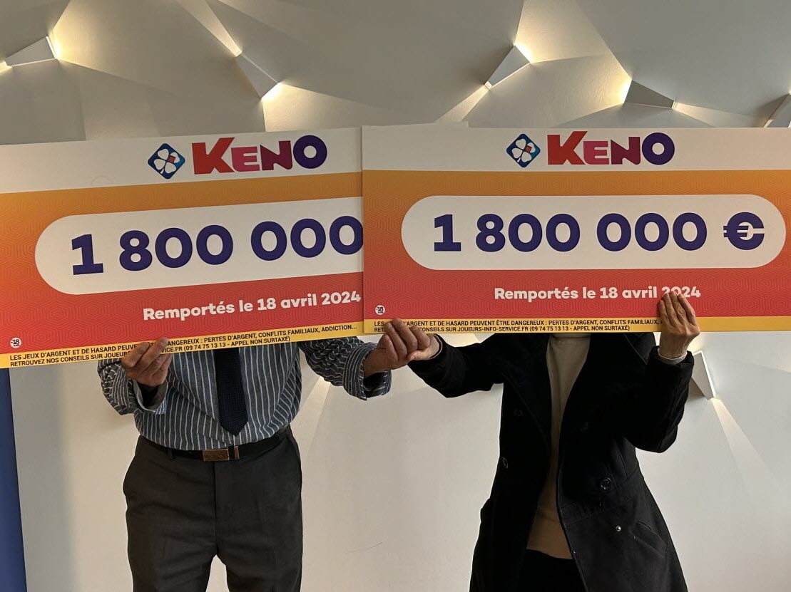 Un couple de Vénissieux remporte deux fois 1,8 million d'euros au Keno le même jour